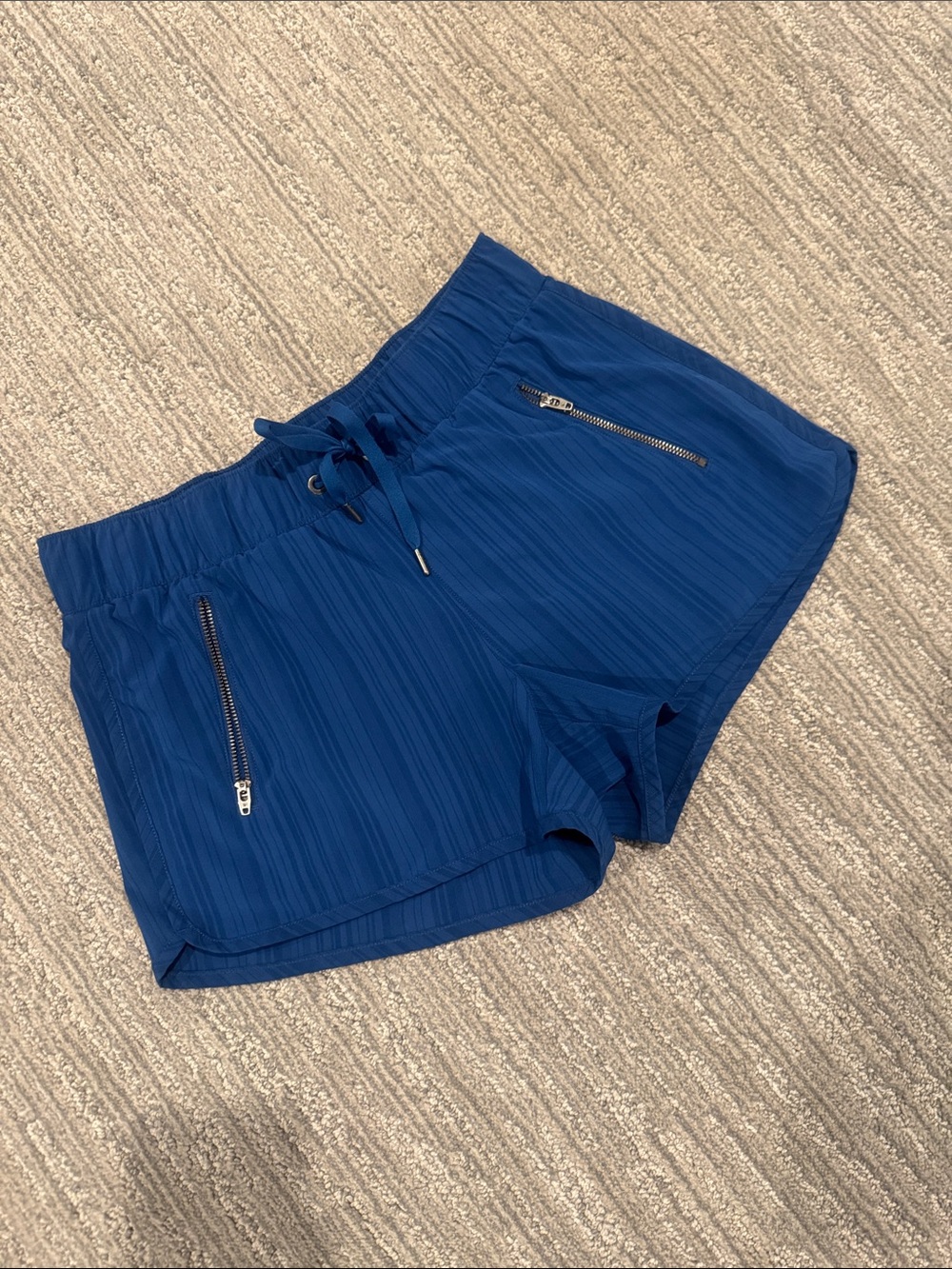 Athleta Cobalt Blue Drawstring Athletic Shorts